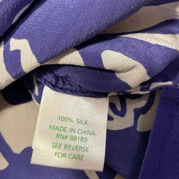 Lily Pulitzer Elsa Top XS 100% Silk - Picture 7 of 9